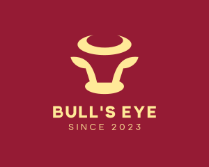 Minimalist Bull Horns logo design