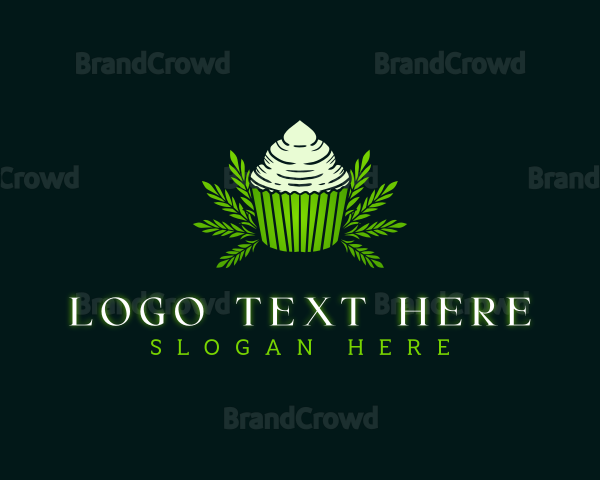 Cannabis Cupcake Pastry Logo