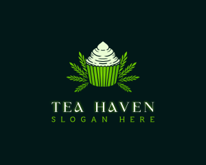 Cannabis Cupcake Pastry logo design