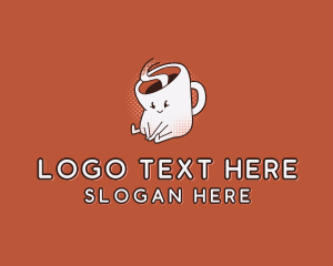 Mascot - Coffee Cup Cafe logo design