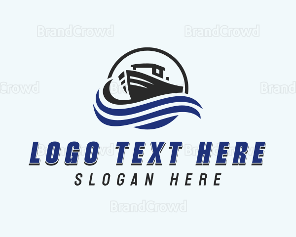 Boat Transport Ferry Logo