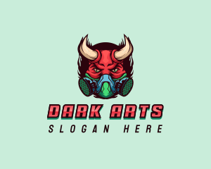 Satanic - Gas Mask Demon logo design