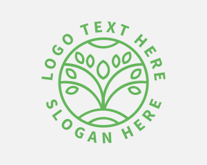 Vegan - Organic Plant Nature logo design