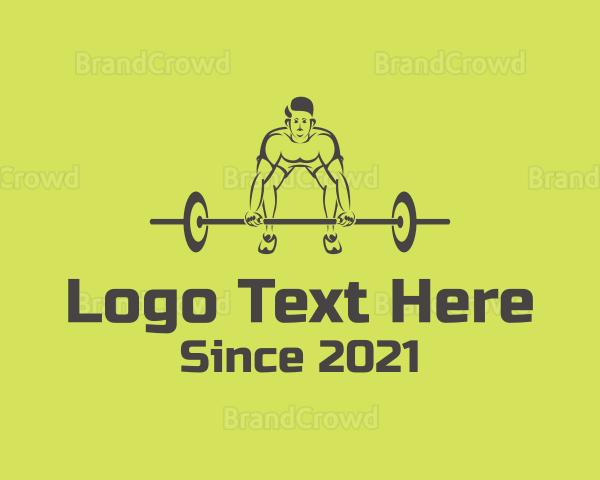 Power Lifter Man Logo