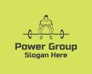 Power Lifter Man Logo