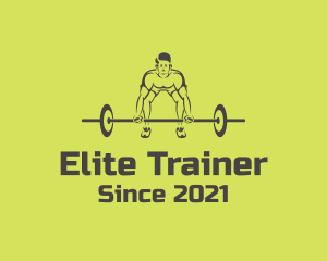 Power Lifter Man logo design