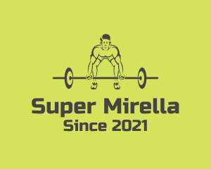 Bodybuilding - Power Lifter Man logo design
