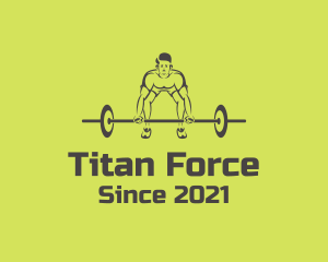 Heavyweight - Power Lifter Man logo design