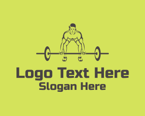 Power Lifter Man Logo