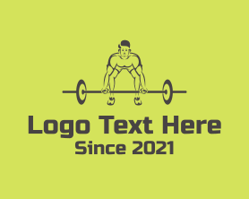 Olympic - Power Lifter Man logo design