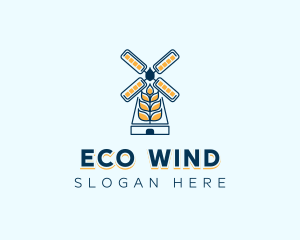 Agricultural Windmill Farming logo design