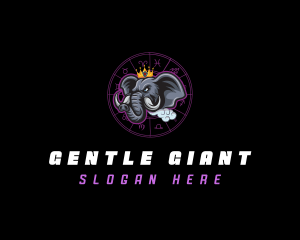 Monster Elephant King logo design