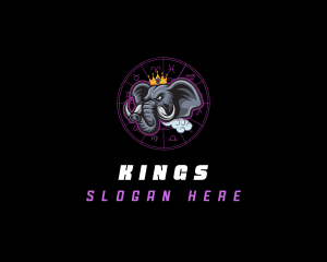 Monster Elephant King logo design