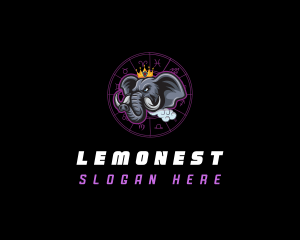 League - Monster Elephant King logo design