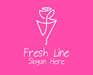 Rose Line Art logo design