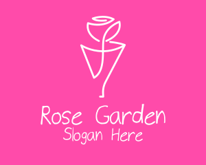 Rose - Rose Line Art logo design