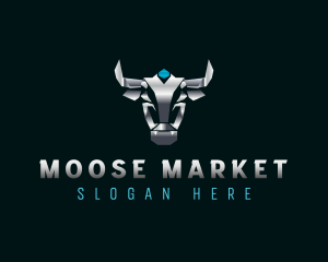 Cyber Bull Horn logo design