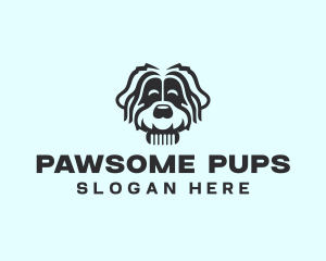 Dog Grooming Comb logo design