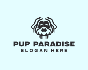 Dog Grooming Comb logo design