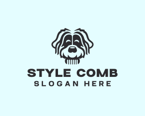 Dog Grooming Comb logo design