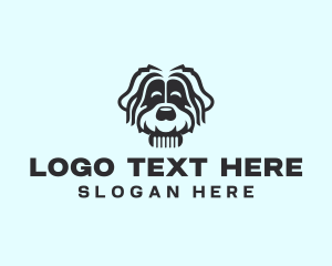 Cute - Dog Grooming Comb logo design