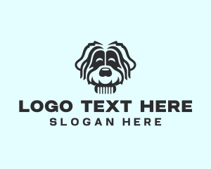 Dog Grooming Comb Logo