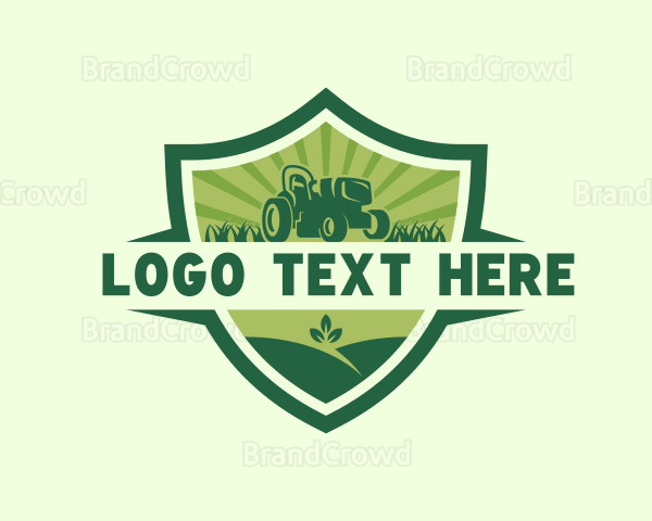 Grass Lawn Mower Garden Logo