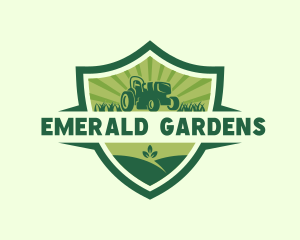 Grass Lawn Mower Garden logo design