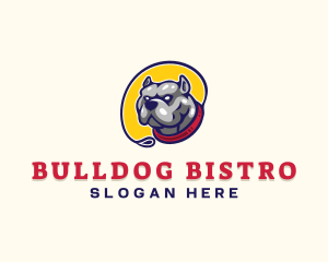 Bulldog Pet Leash logo design