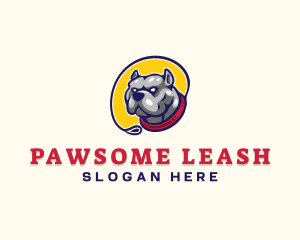 Bulldog Pet Leash logo design