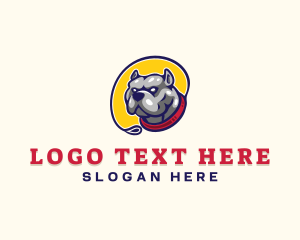 Bulldog Pet Leash Logo