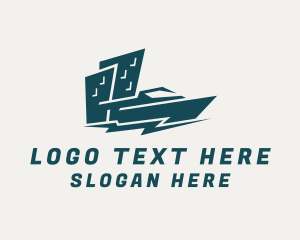 Ship - Fast Lightning Yacht logo design