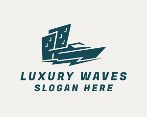 Yacht - Fast Lightning Yacht logo design