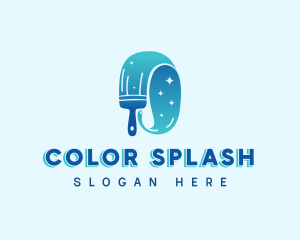 Paintbrush Splash Renovation logo design