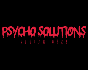 Psycho - Spooky Blood Business logo design