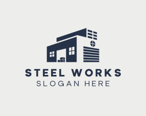 Factory - Warehouse Factory  Facility logo design