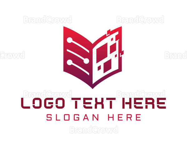 Red Digital Tech Book Logo