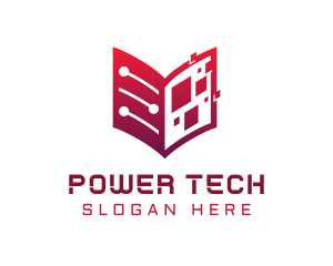 Editor - Red Digital Tech Book logo design