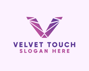 Violet Purple Letter V logo design