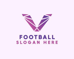 Cyber - Violet Purple Letter V logo design