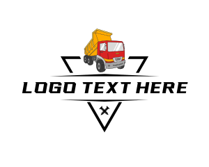 Dump - Industrial Mining Truck logo design