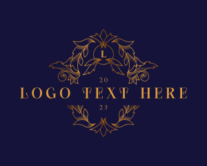 Gold - Luxury Ornament Wreath logo design