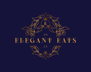 Luxury Ornament Wreath logo design