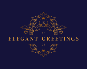 Luxury Ornament Wreath logo design