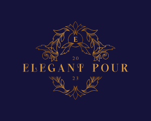 Luxury Ornament Wreath logo design