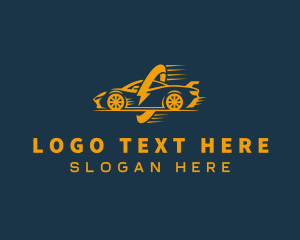 Driving - Lightning Fast Car logo design