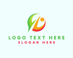 Tech - Person Chat Bubble logo design