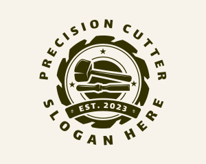 Cutter - Hammer Chisel Carpentry logo design