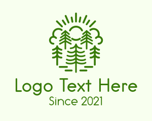 Green - Sunrise Eco Forest logo design