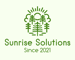 Sunrise Eco Forest logo design